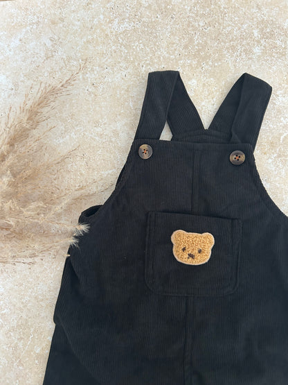 Black Corduroy Dungarees